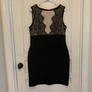 Black lace cocktail dress